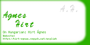 agnes hirt business card